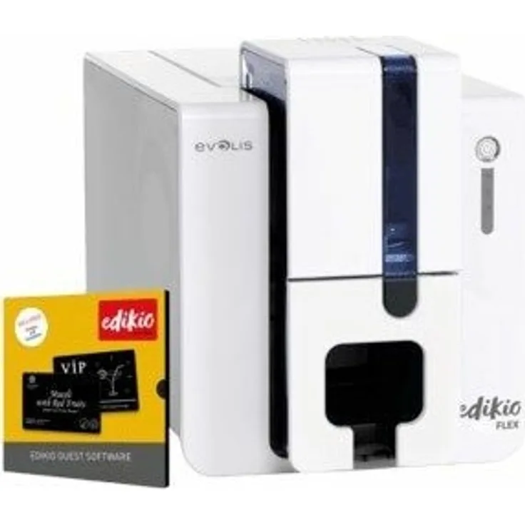Evolis Edikio Guest Flex Solution Printer 200 Karten 1000er Farbband (12 dpi), Etikettendrucker in schwarz
