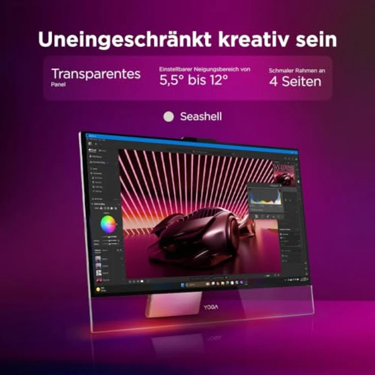 Lenovo Yoga 32IPH11 F0JK, All-in-One PC mit Intel Core Ultra X7, 32 GB RAM, 2 TB SSD, 31,5 Zoll UHD-Display, Windows 11 Pro, Wi-Fi 6, Bluetooth 5.4 – Bild 6