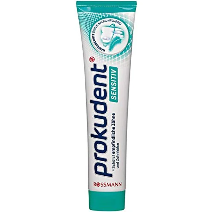 Prokudent Zahncreme sensitiv 1 x 125 ml schützt empfindliche Zähne & Zahnhälse, Kariess chutz durch Natriumfluorid, vegan