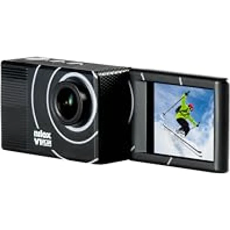 Nilox V1 Flip, Action Kamera 4K/60fps, Doppelbildschirm, WLAN, wasserdicht 30m, Akku 1050 mAh, SD-Karte 128 GB – Bild 2