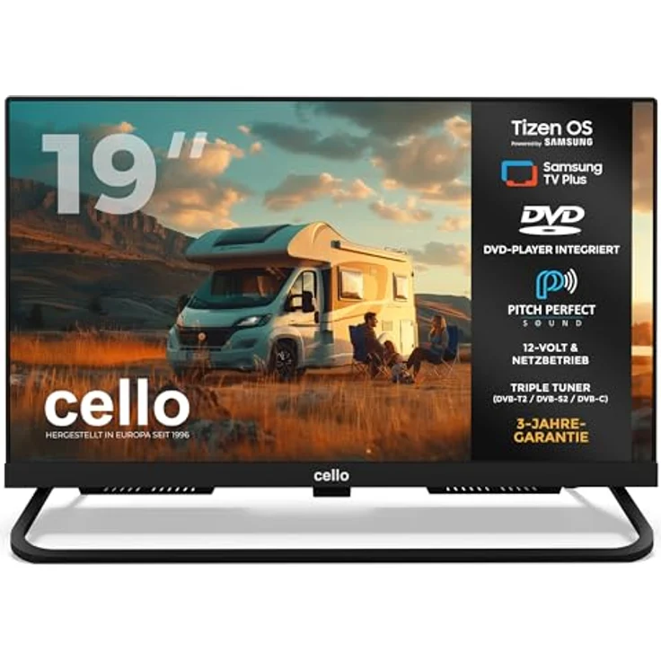 Cello 19 Tizen OS Smart Camping LED TV (CTrav 19TZ), Triple Tuner, Pitch Perfect Sound, 12V/24V/230V Multispannung – ideal für Wohnmobil & Wohnwagen – Bild 1