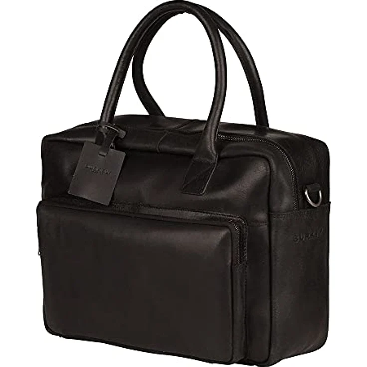 Burkely Vintage Mitch Aktentasche Leder 39 cm Laptopfach, Schwarz – Bild 2
