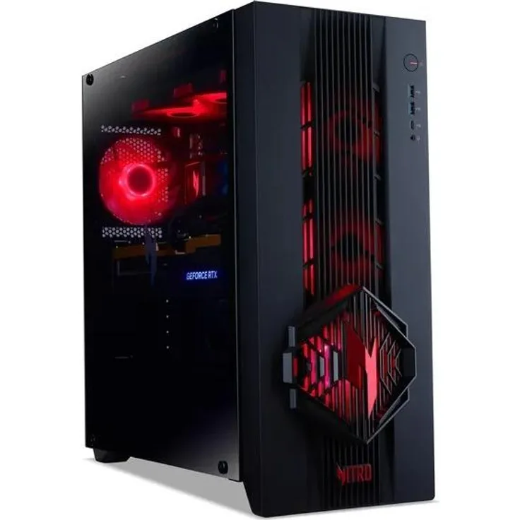 Acer Nitro 70 N70X3D-100, Gaming-PC mit AMD Ryzen 7 9800X3D, 32 GB RAM, 1 TB SSD, NVIDIA RTX 5070 12 GB, Schwarz, Windows 11 Home