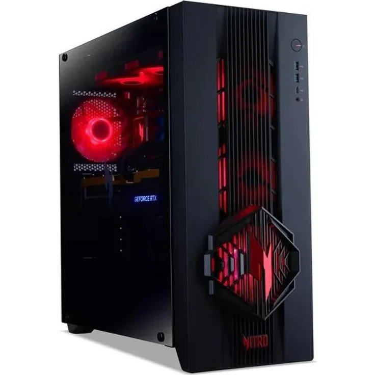 Acer Nitro 70 N70X3D-100, Gaming-PC mit AMD Ryzen 7 9800X3D, 32 GB RAM, 1 TB SSD, NVIDIA RTX 5070 12 GB, Schwarz, Windows 11 Home