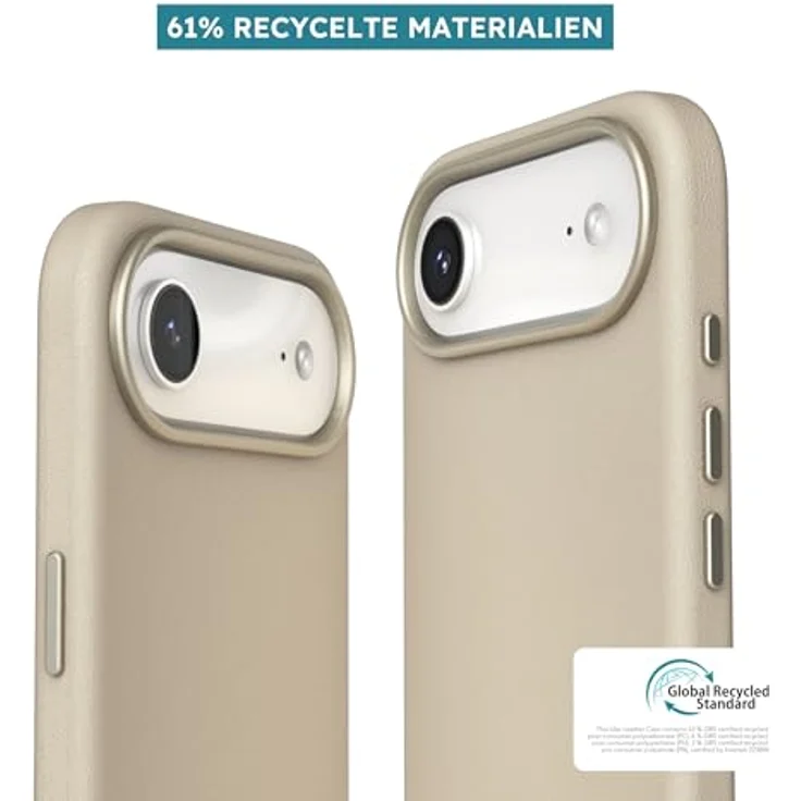 VONMÄHLEN Like Leather Case für iPhone 17 Air, vegane Lederhülle mit MagSafe-Kompatibilität und nachhaltigen Materialien - Cream – Bild 4