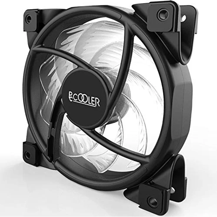 Pccooler Halo FRGB 3 in 1, 120 mm Gehäuselüfter mit adressierbaren RGB-LEDs, Schwarz, 3 Lüfter set – Bild 3