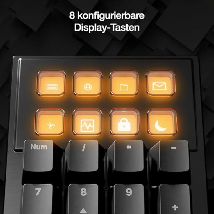 be quiet! Dark Mount Silent Linear FR ISO Gaming-Tastatur mit 8 Display-Tasten, Media Dock und hot-swap-fähigem Nummernblock, schwarz – Bild 3