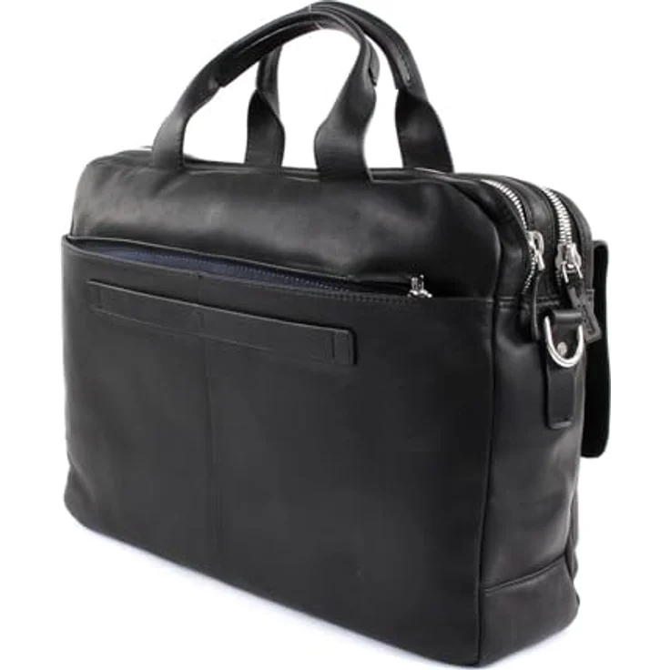 JOOP! Aktentasche Loreto Pandion BriefBag MHZ, aus edlem Fettleder, für Laptops bis 33x20x3 cm, schwarz – Bild 4