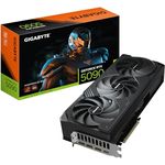 Gigabyte GeForce RTX 5090 WINDFORCE OC 32G Grafikkarte - 32 GB GDDR7, 512 Bit, PCI-E 5.0, 2467MHz Kernfrequenz, 3 x DP 2.1a, 1 x HDMI 2.1b, NVIDIA DLSS 4, GV-N5090WF3OC-32GD, schwarz