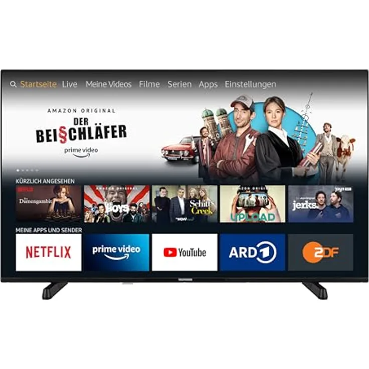 TELEFUNKEN 50 Zoll Fernseher Fire TV (4K UHD Smart TV, HDR Dolby Vision, Dolby Atmos, Triple-Tuner) XU50FO754S, Schwarz