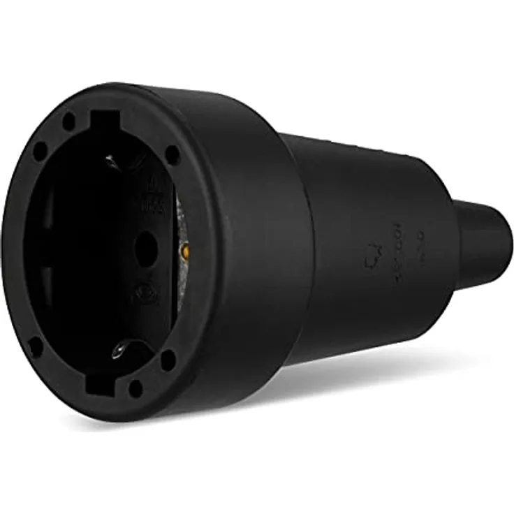 REV 0512151777 Schutzkontaktkupplung, Kupplung 230V/16A aus Gummi (IP44) 3680W, schwarz