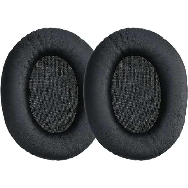 kwmobile 2X Ohrpolster kompatibel mit Kingston HyperX Cloud II/Cloud 2 / Cloud 1 - Kopfhörer Polster aus Kunstleder für Over Ear Headphones, Schwarze Lederoptik – Bild 1