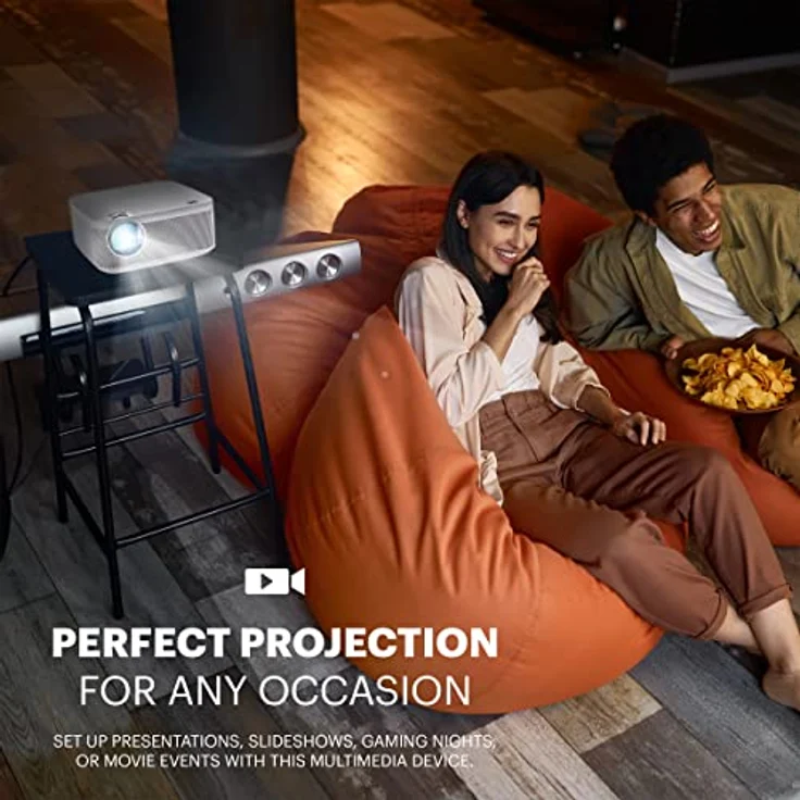 KODAK FLIK X10 Full-HD-Multimediaprojektor | Tragbares, kompaktes Mini-Heimkinosystem, native 1080p-Videoprojektion, HDMI-Kabel, Schwarz – Bild 4