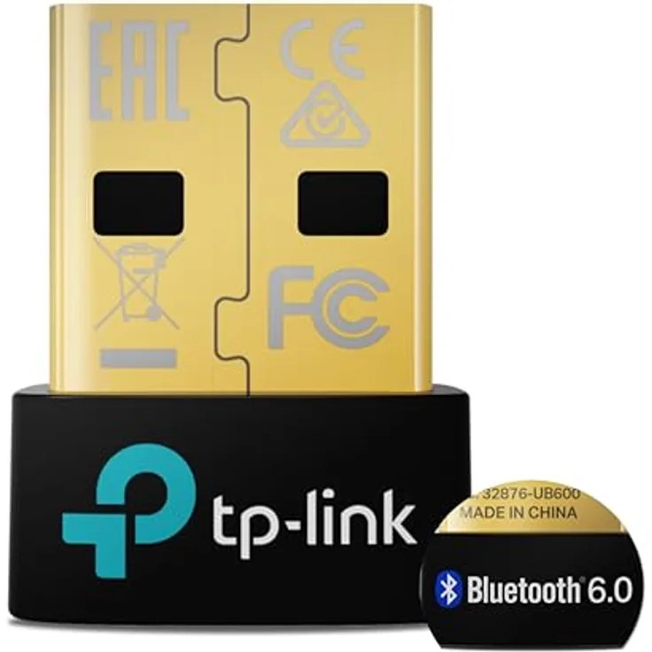 TP-Link UB600, Bluetooth 6.0 Adapter Dongle für PC, kompakt, Plug & Play für Windows 11/10/8.1/7