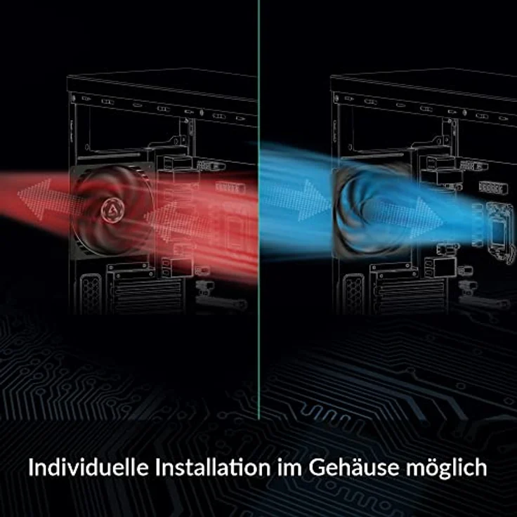 ARCTIC F12 PWM Lüfter, 120 mm Gehäuselüfter mit PWM-Regelung, 5 Stück, 230-1350 RPM, Schwarz – Bild 5