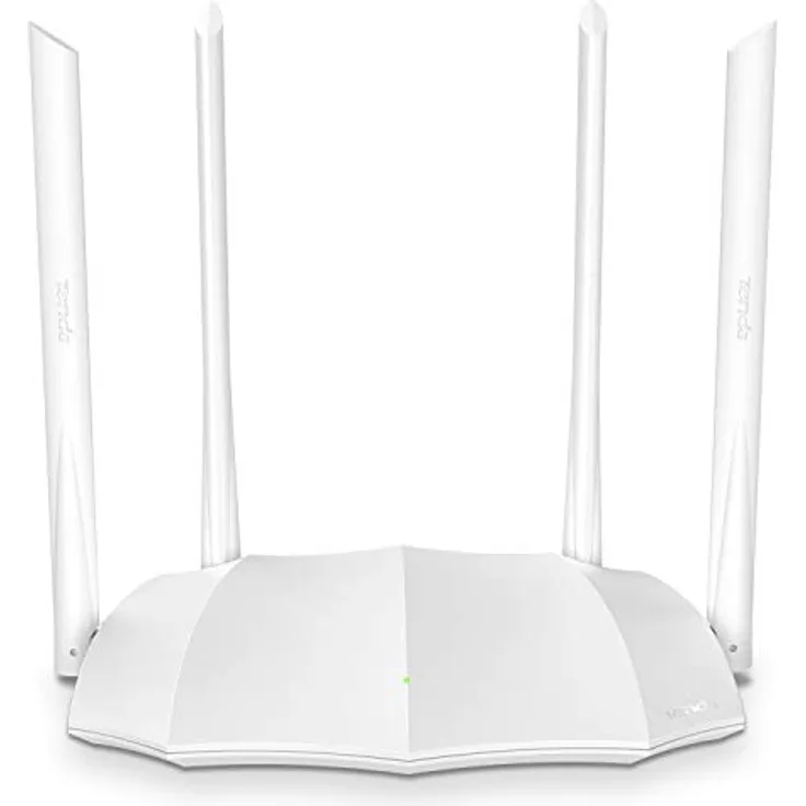Tenda AC1200 Dualband WLAN Router AC5 V3.0, hohe Geschwindigkeit, Kindersicherung, IPV6, Gast-Netzwerk, weiß