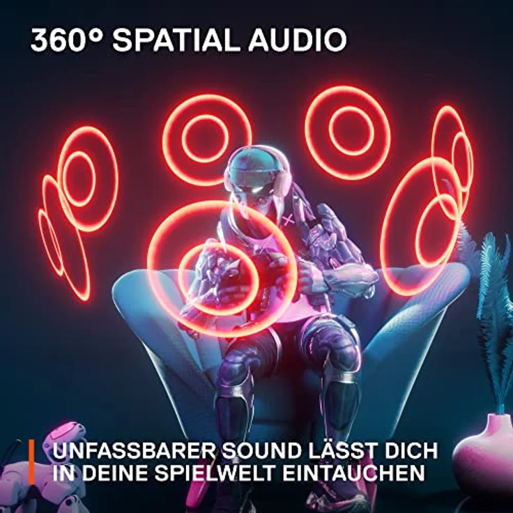 SteelSeries Arctis Nova 1 - Multi-System Gaming-Headset - Hi-Fi-Treiber - 360° Surround-Sound - AirWeave Memory Foam-Ohrpolster – Bild 6