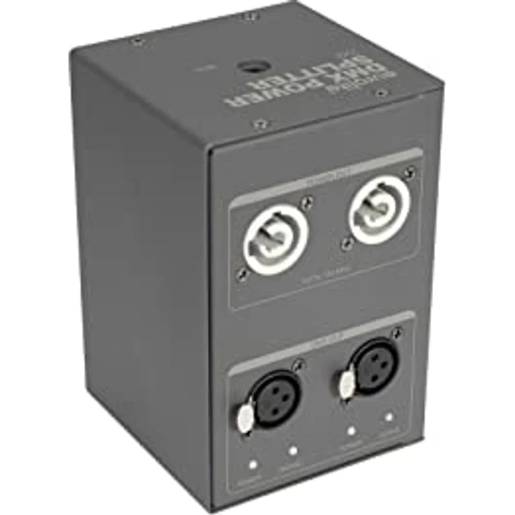 Eurolite DMX Power Splitter 2x2, 2-Wege Strom- und DMX-Splitter für Truss-Montage, galvanisch isoliert, robustes Metallgehäuse – Bild 2
