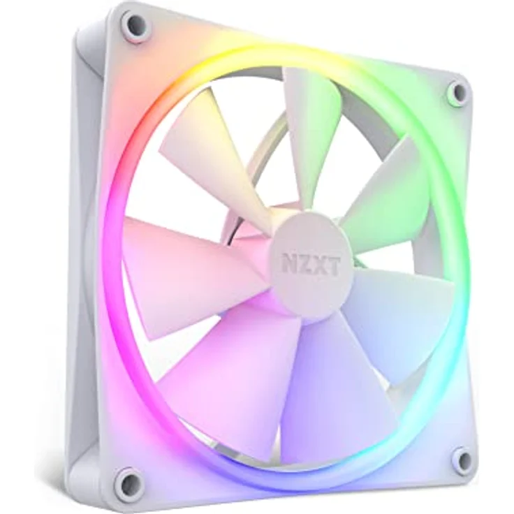 Nzxt F140 RGB Fans - RF-R14DF-W1 - Erweiterte Anpassung der RGB-Beleuchtung – Flüsterleise Kühlung – Twin (RGB-Lüfter und Controller INKLUSIVE) -140mm-Lüfter – Weiß – Bild 2