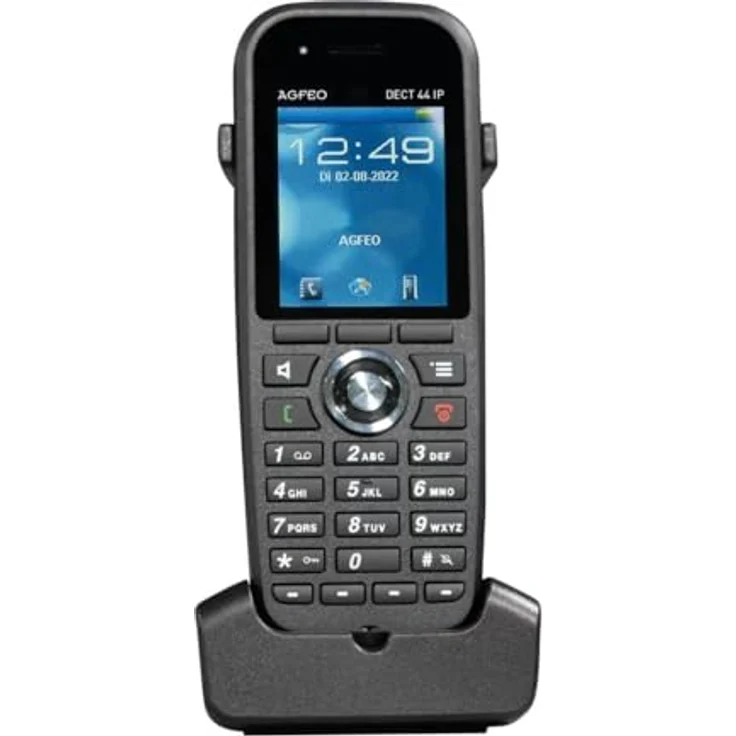 Agfeo DECT44IP, Telefon Zubehör mit 2 Zoll Farbdisplay, 100 Einträge Telefonbuch, 22 Stunden Gesprächszeit, stoßfest und staubdicht – Bild 2