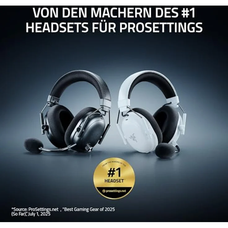 Razer BlackShark V3 Pro, Kabelloses E-Sport-Headset mit ANC, 50mm Treiber, abnehmbares Mikrofon, 2,4 GHz & Bluetooth, FPS-Profile, PC/Mac | Schwarz – Bild 3