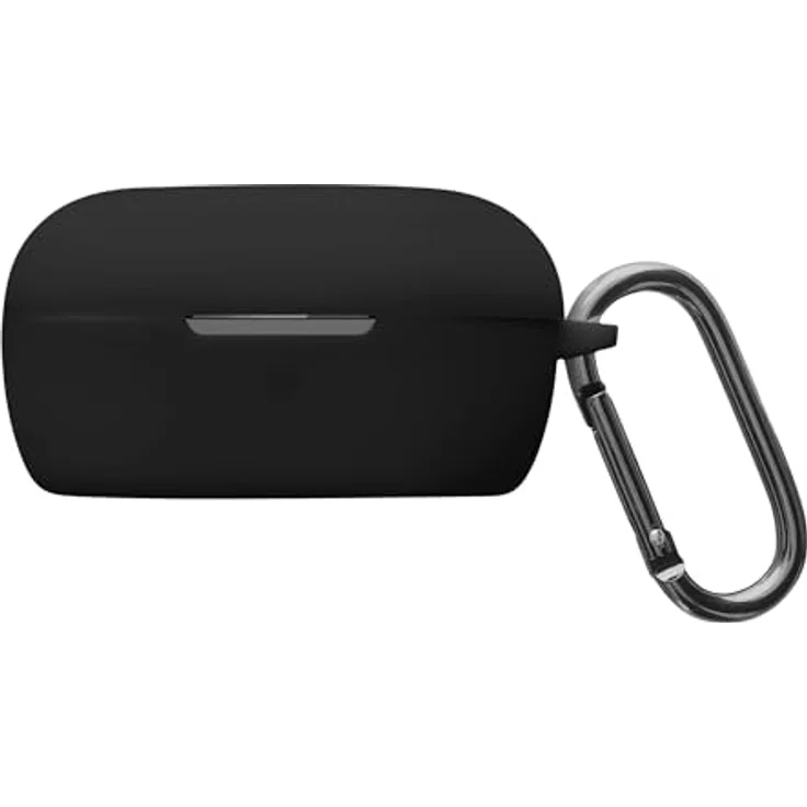 kwmobile Silikon Schutzhülle kompatibel mit Bose QuietComfort Earbuds - Reißfeste und rutschfeste Hülle mit Extra-Anhänger und Ladeöffnung, Schwarz – Bild 1