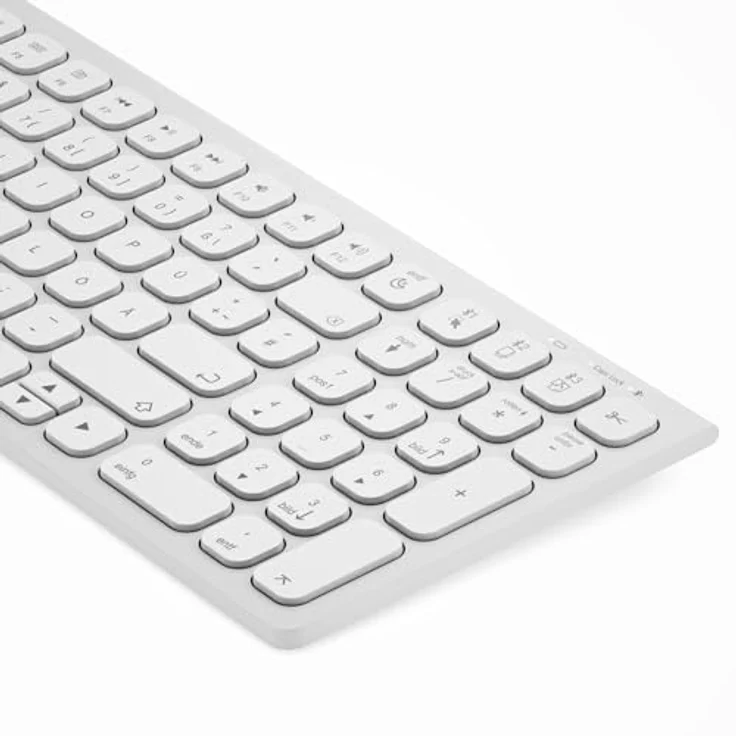 Alogic Echelon Compact USB-C B Tastatur + Maus Set für Mac, kabellos, weiß, ergonomisches Design, Bluetooth 3.0/5.0, wiederaufladbar – Bild 7