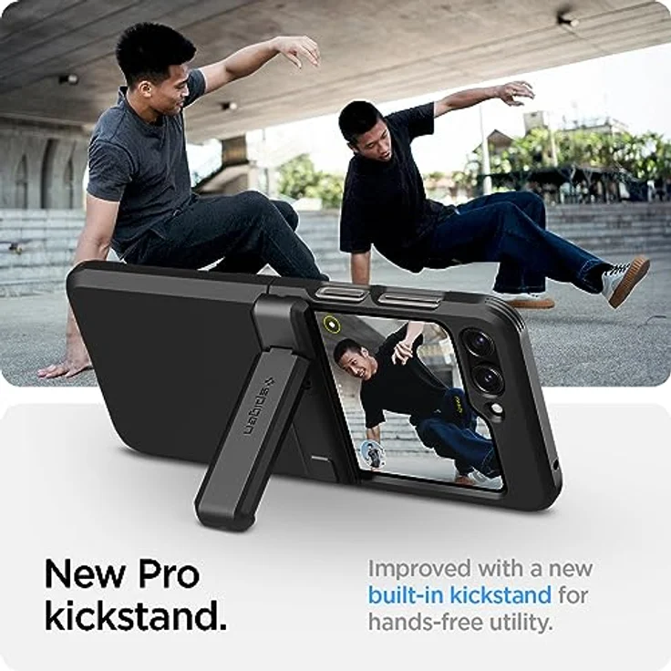 Spigen Tough Armor Pro Hülle Kompatibel mit Samsung Galaxy Z Flip 5 -Schwarz – Bild 4