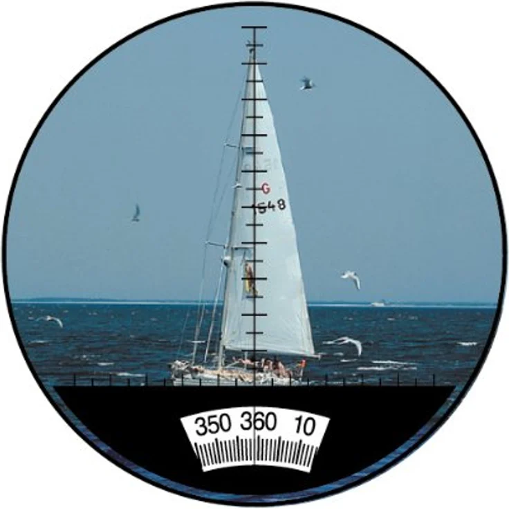 Bresser Fernglas Nautic 7x50 wasserdicht mit 360° Kompass, Strichplatte zur Entfernungs- und Größenberechnung, stickstoffgefüllt inklusive Bereitschaftstasche, Staubschutzkappen und Trageriemen – Bild 5