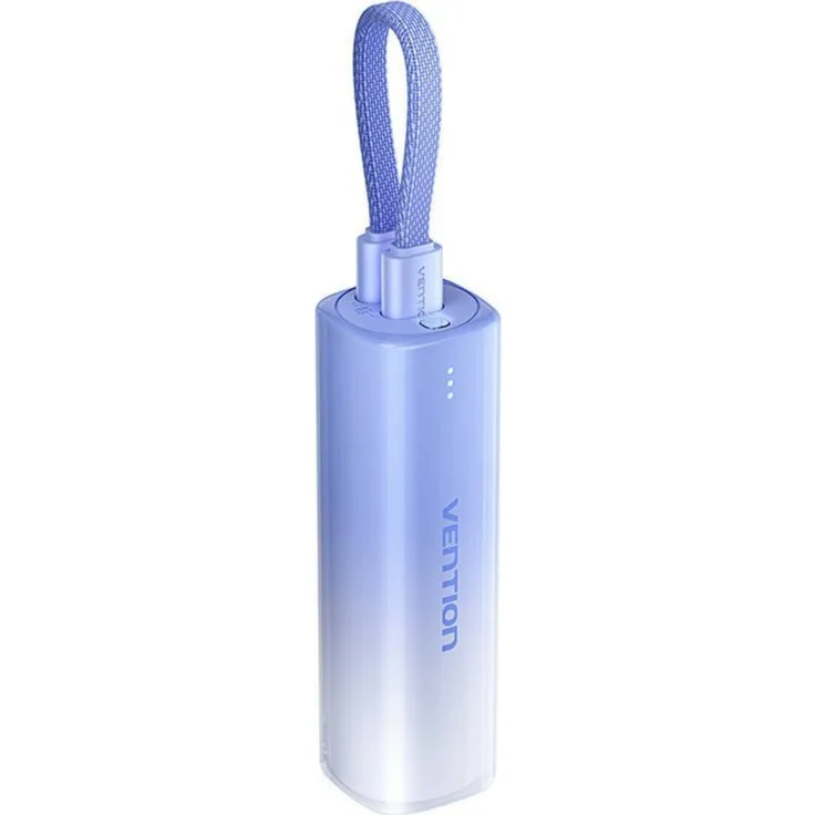 Vention 5000mah Fhwl0 Powerbank One Size, Gradient Gray/Blue/Pink/Yellow, Schnellladekabel und LED-Anzeige