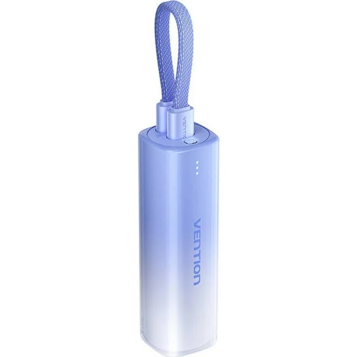 Vention 5000mah Fhwl0 Powerbank One Size, Gradient Gray/Blue/Pink/Yellow, Schnellladekabel und LED-Anzeige