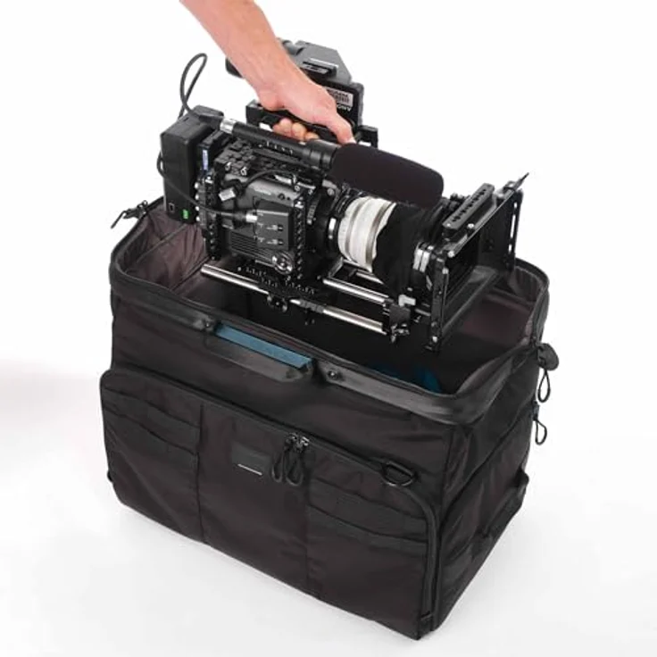 Tenba Cineluxe 24 Hightop (V2), Kamerascheulterasche für professionelle Camcorder, Schwarz, wasserabweisend, mit schnell zugänglichem Reißverschluss, inklusive gepolstertem Zubehör – Bild 8