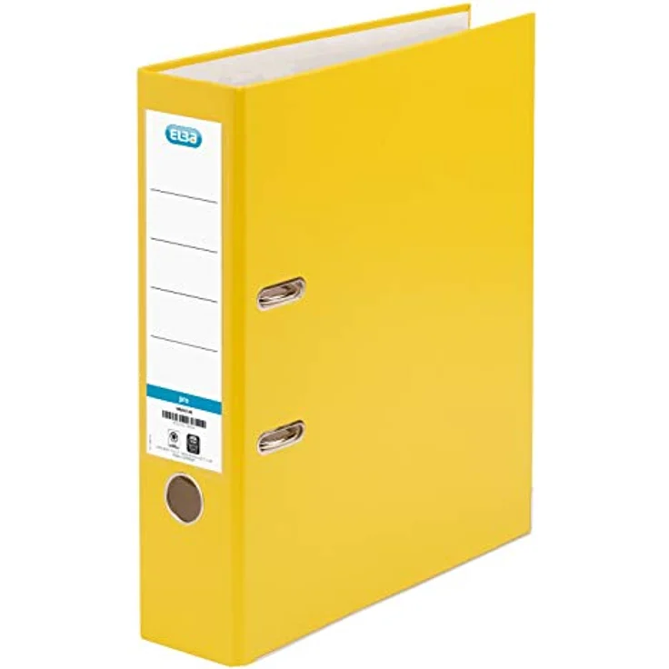 ELBA Aktenordner Ordner smart Pro 80mm DIN A4 gelb Pappe Polypropylen - rado-Ösen für standfestes Aufstellen, auswechselbares Rückenschild, ELBA print Beschriftungsmöglichkeit – Bild 2