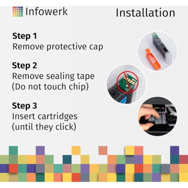 Infowerk Tintenpatrone PGI 570 XL / CLI 571 XL, 8-tlg. Set in Schwarz, Cyan, Magenta, Gelb – lange Haltbarkeit und brillante Druckqualität – Bild 5