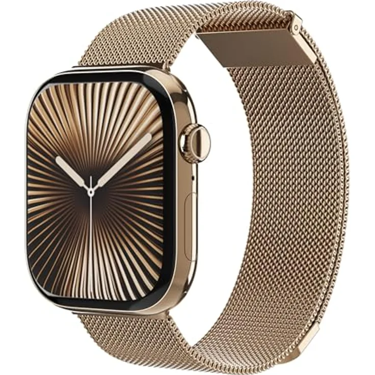 Vonmählen Milanese Loop 2 für Apple Watch 40/41/42 mm, Edelstahl Uhrenarmband in Sunset Gold mit hochwertiger Verarbeitung