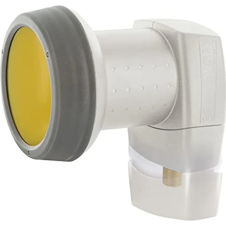 SCHWAIGER 9727 SAT-Anlage Satelliten-Set, Single-LNB, Koaxialkabel 10m, digital SAT-Antenne aus Aluminium Hellgrau 55 x 62cm – Bild 4