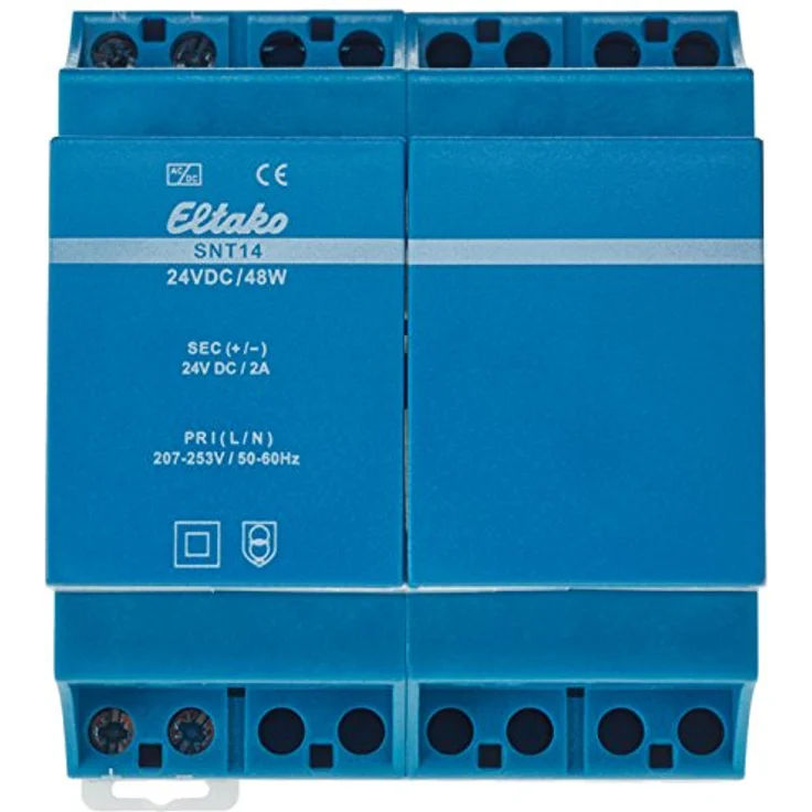 Eltako SNT14-24V/48W, Hutschienen-Netzteil DIN-Rail, 2 A, 48 W, Weitbereichseingang 88-264V AC, kompakt mit 92% Wirkungsgrad – Bild 3