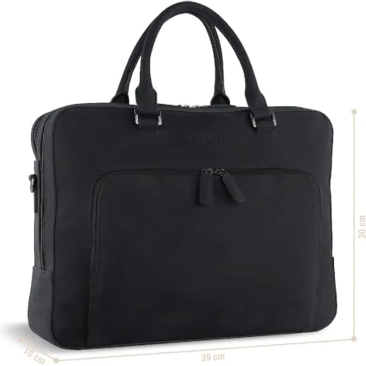 Bugatti Aktentasche Luca Briefcase (17"), Notebooktasche aus mattem Ziegenleder – Bild 2