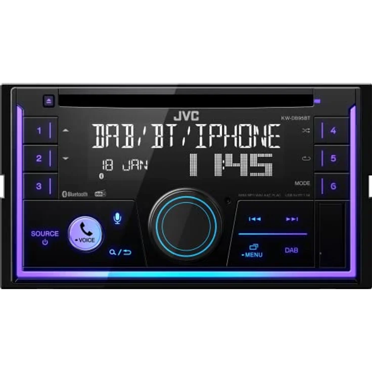 JVC KW-DB95BT, Radio mit CD fürs Auto, DAB+, Bluetooth 4.2, USB-Anschluss, schwarz – Bild 4
