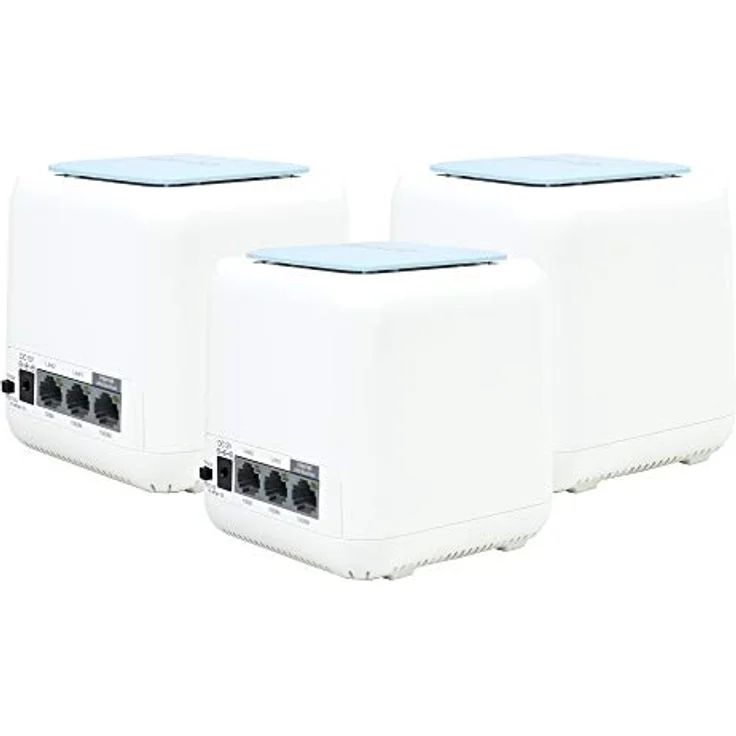 PNI Mesh-Systeme Wi-Fi GB1200 Gigabit mit vollständiger Abdeckung für 3-PC-Router und AP-Zugangspunkt, Schwarz – Bild 2