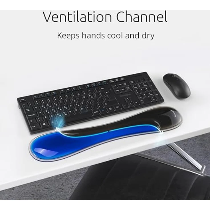 KENSINGTON Slim Duo Gel Handballenauflage, ergonomische Unterstützung mit Belüftungskanal, blau – Bild 4