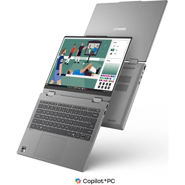 Lenovo IdeaPad 5 2-in-1 14Q8Y11, Copilot+ PC mit 14" OLED Touchscreen, Qualcomm Snapdragon X2 Plus, 16 GB RAM, 512 GB SSD, Luna Gray, Deutsch – Bild 27