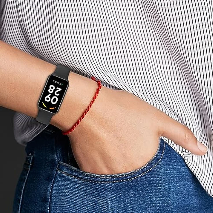 INF Silikonarmband für Xiaomi Smart Band 8 Active und Redmi Band 2, strapazierfähig und weich, Werkzeugloser Wechsel, 12 cm Länge – Bild 5