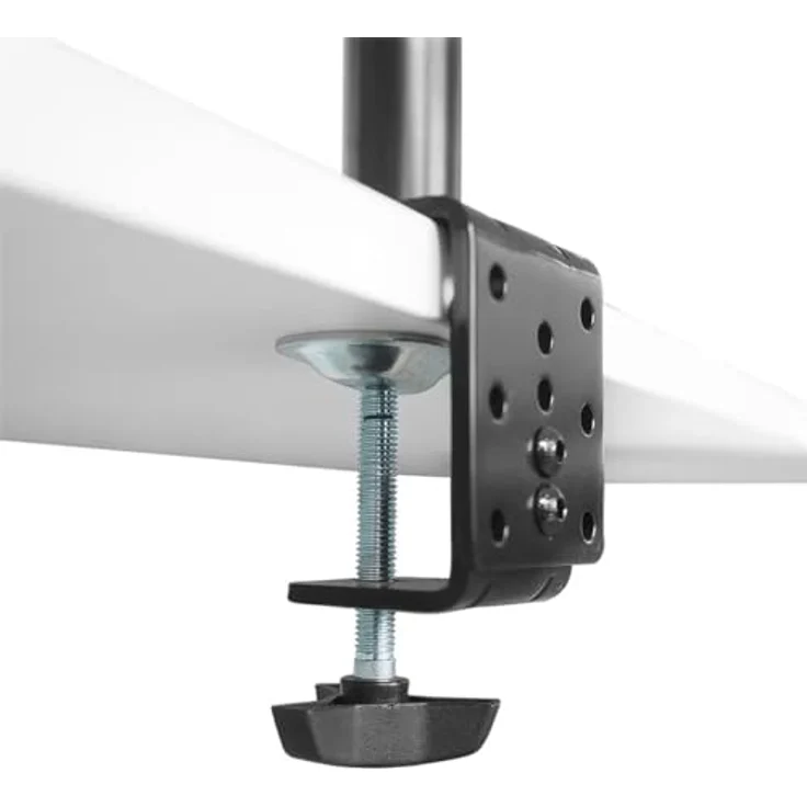 Maclean MC-966 Vertikale Doppelmonitorhalterung für 13-27" Zoll OLED QLED LCD und LED Monitore bis 9kg, schwenkbar, neigbar, drehbar, VESA 75x75 100x100, schwarz – Bild 4