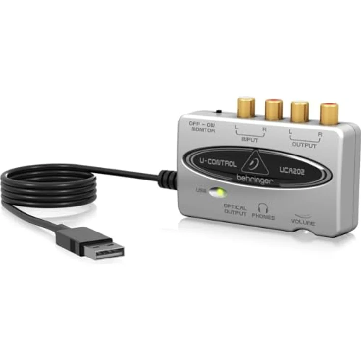 Behringer UCA202, USB Audio Interface mit 2 IN / 2 Out, 48 kHz Hochauflösung und Stereo Kopfhörerausgang – Bild 3