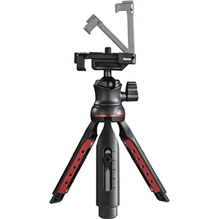 Hama Handy Stativ mit Bluetooth Fernauslöser (Selfiestick, Kamerastativ mit Handyhalterung, Reisestativ mit 3D-Kugelgelenk, 1-4 Zoll Gewinde für Smartphone und Spiegelreflexkamera) schwarz – Bild 4
