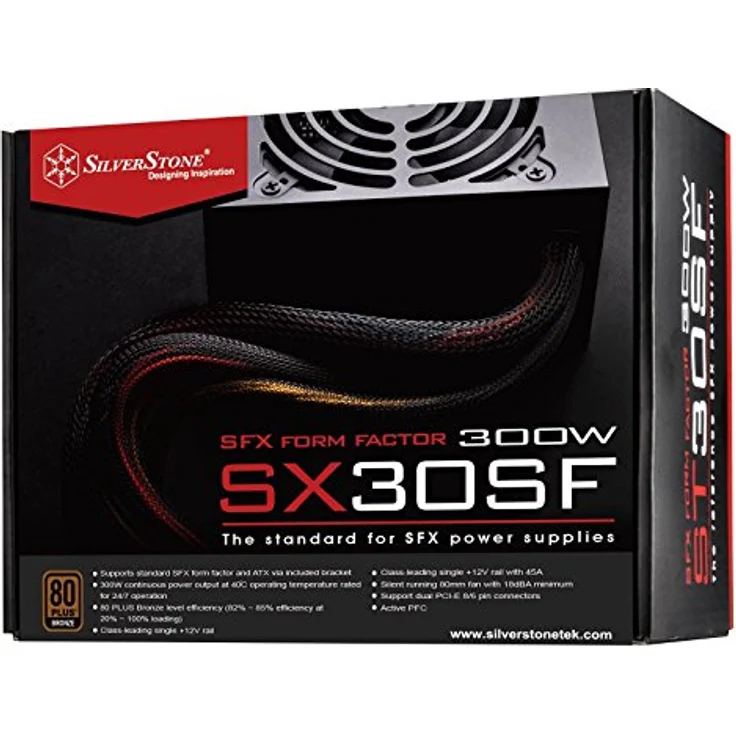 SilverStone SST-ST30SF v 2.0 - SFX Serie, 300W 80 Plus Bronze flüsterleises PC-Netzteil mit 92 mm-Lüfter – Bild 4