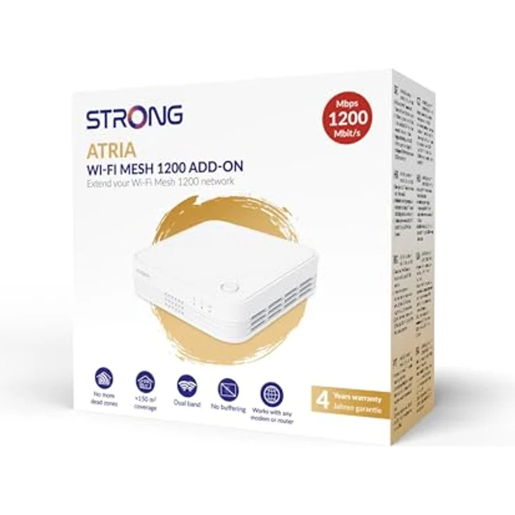 Strong WLAN MESH-System ATRIA 1200 (Add-On), Router für bis zu 900m², dualband, Weiss – Bild 4