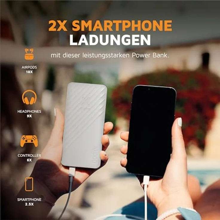Xtorm Go2 Powerbank - 10.000mAh - 1x USB-A, 1x USB-C - Leistungsstarke und nachhaltige Powerbank - Ash White – Bild 5
