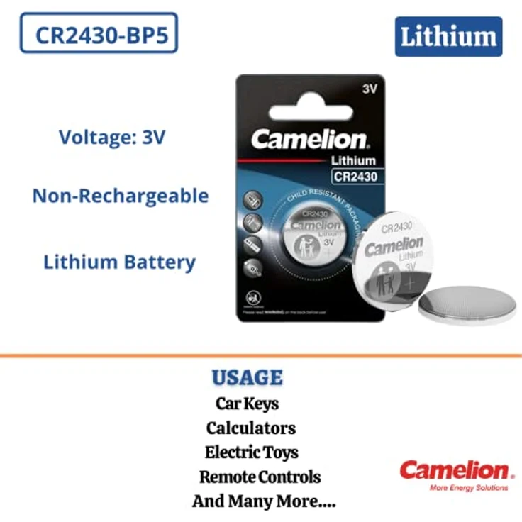 Camelion Knopfzelle 3V, CR 2430 1er Blister Camelion (DL2430 - 5011LC- E-CR2430 – Bild 4